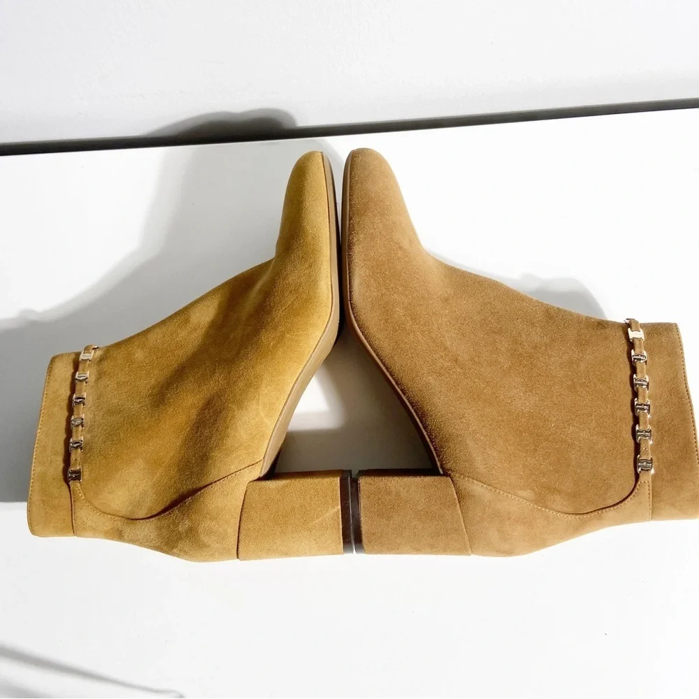 Ferragamo 75mm Ghila suede ankle boots